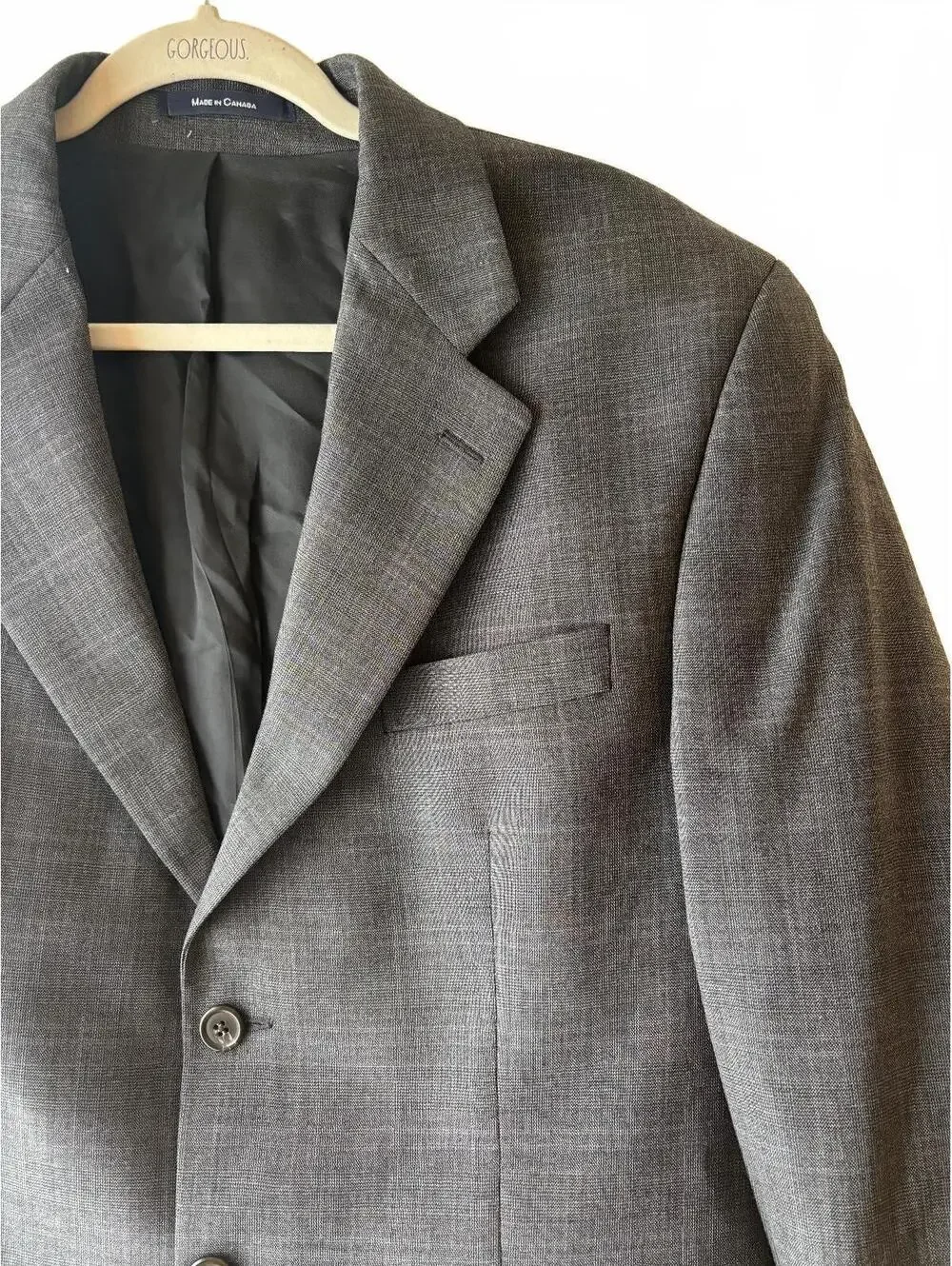vintage 90s CHAPS RALPH LAUREN grey wool blazer SZ 42S